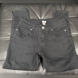 CACHE Black Embroidered Ankle‎ Jeans